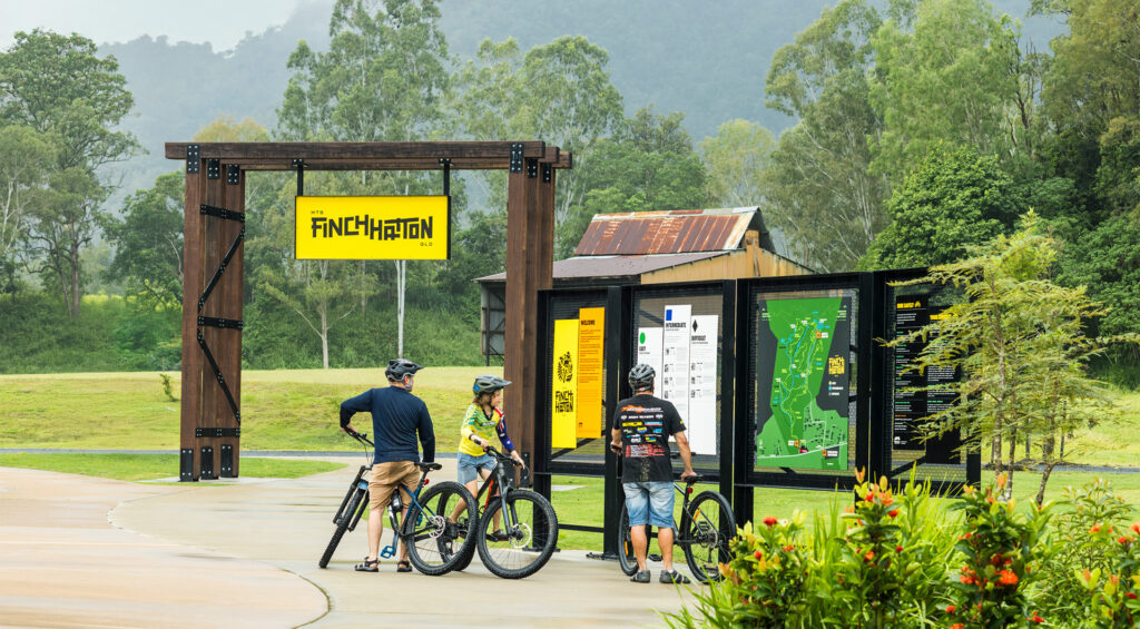 Arrival and information wayfinding at Finch Hatton Mountain Bike Park