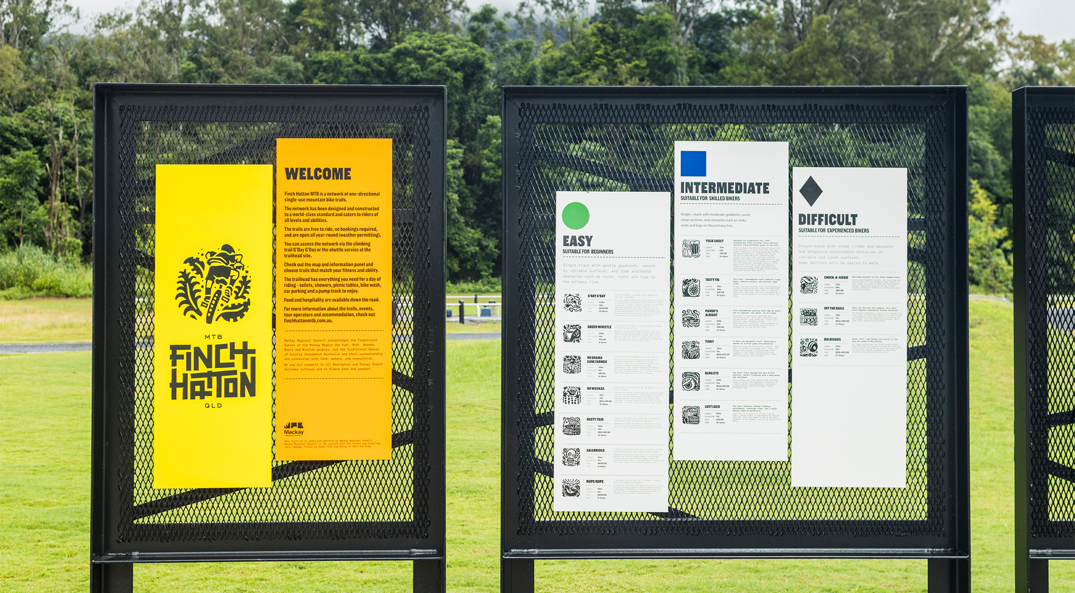 Trails are categorised by their difficulty allowing users to make informed decisions