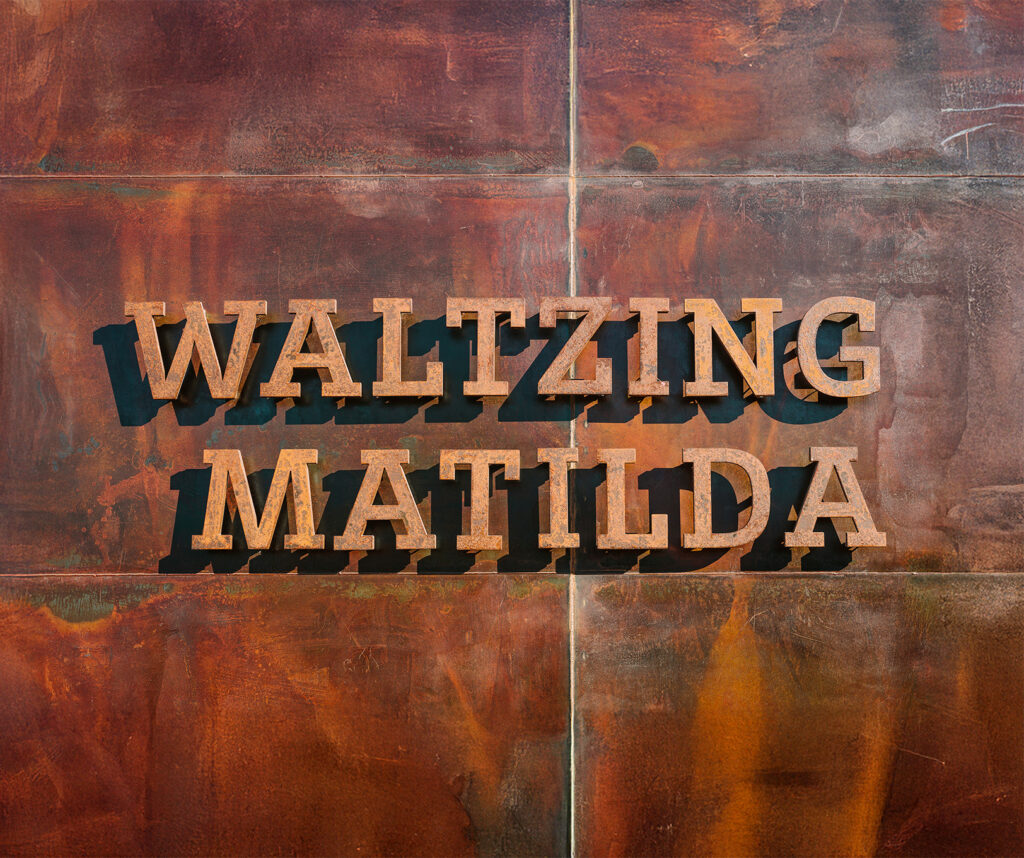 Cut lettering design detail