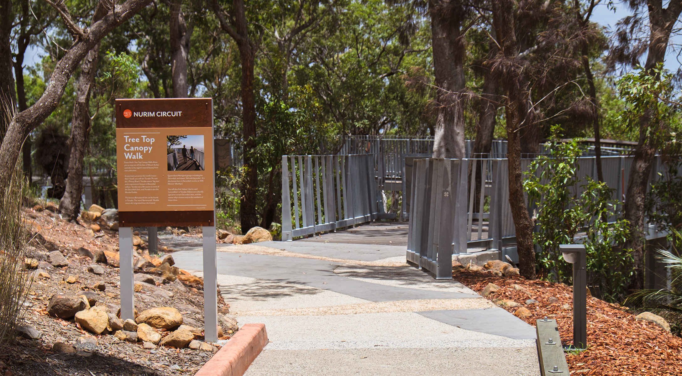 Interpretive signage gives a deeper meaning to the wayfinding