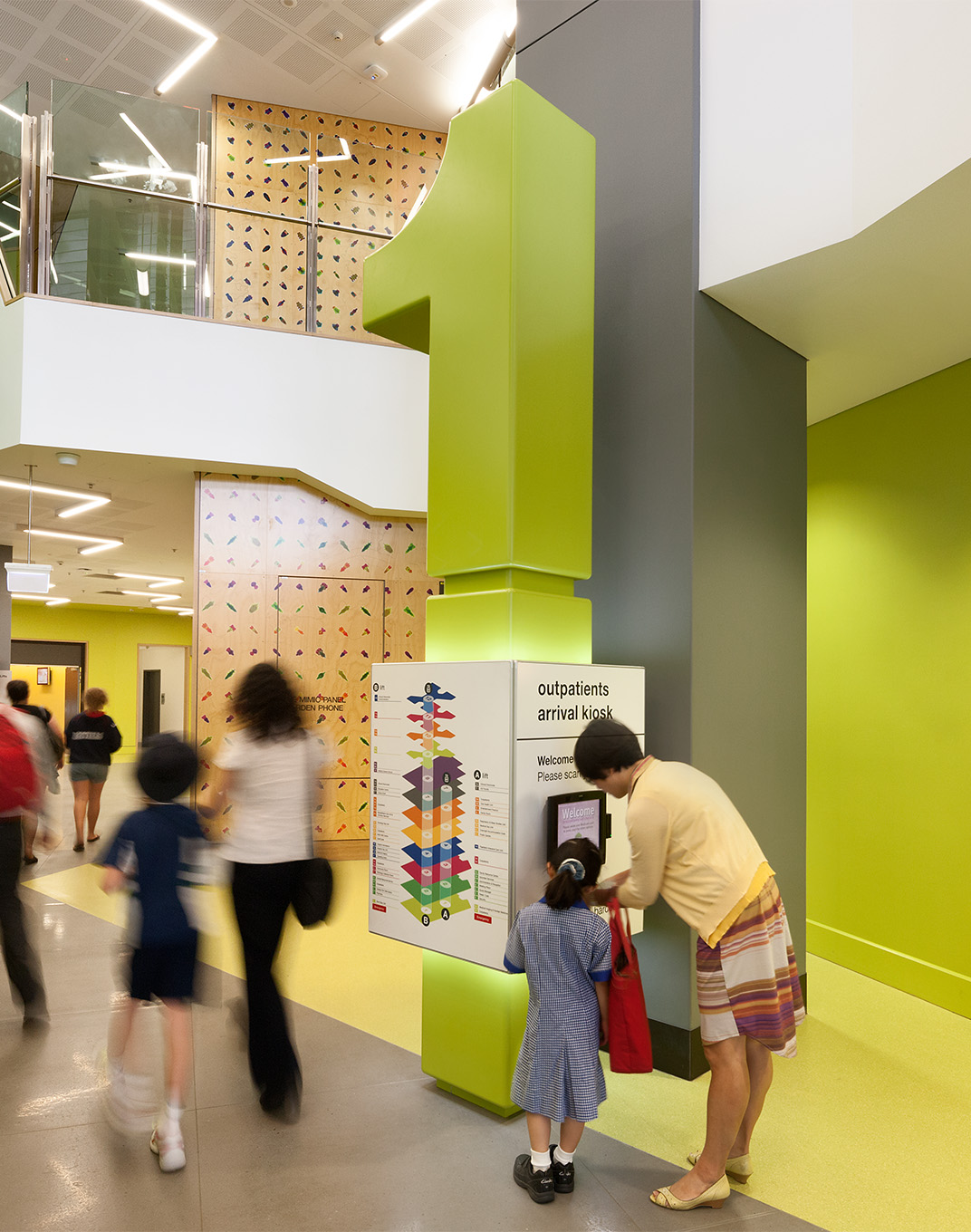 Integrating digital check-in kiosks with wayfinding