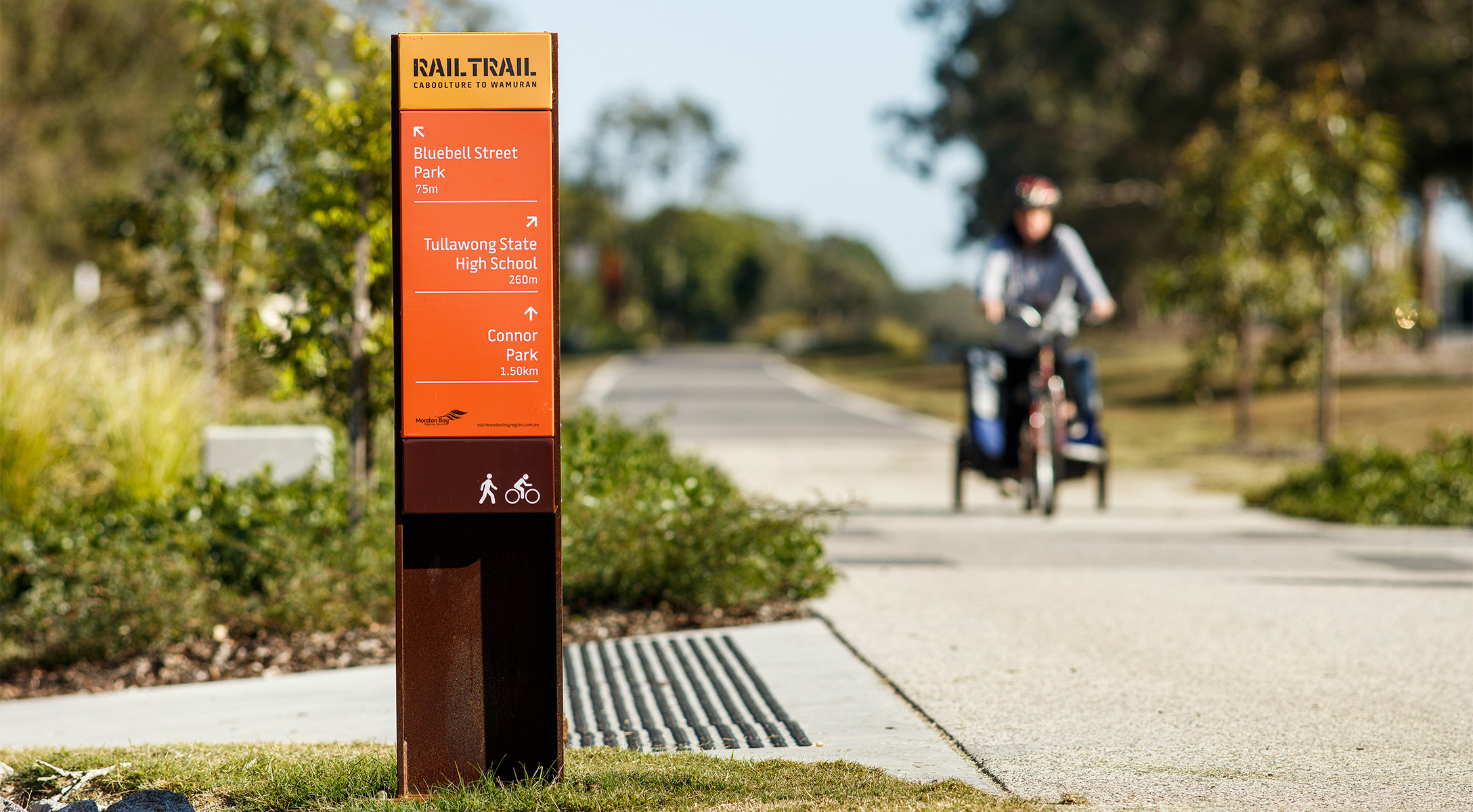 Smaller directional wayfinding signage